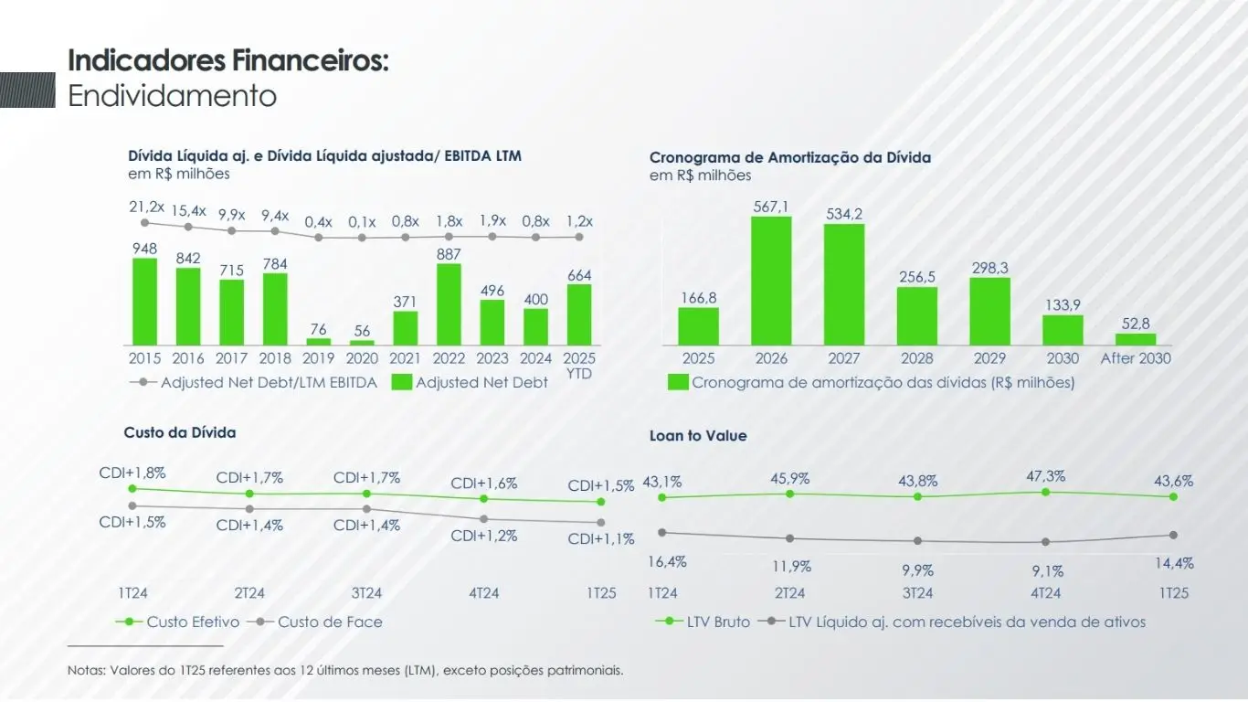 Imagem detalhada do endividamento da logg3.